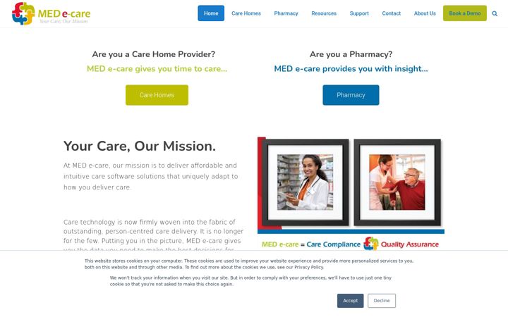 Screenshot of mede-care.co.uk
