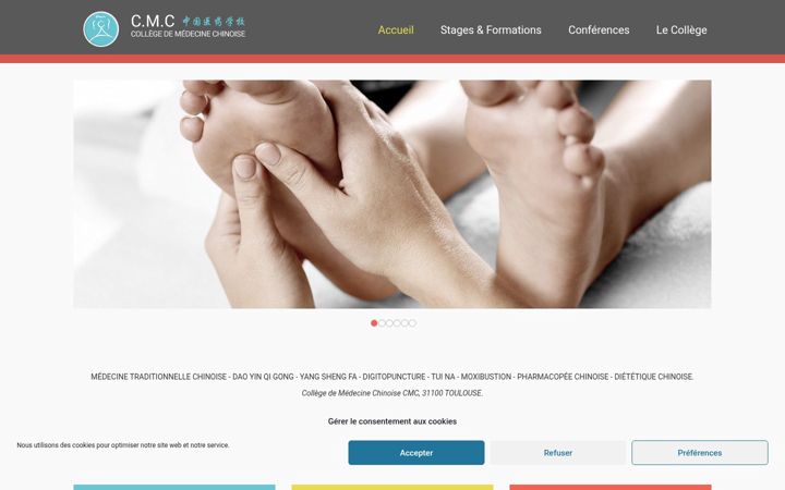 Screenshot of medecinechinoise-cmc.com