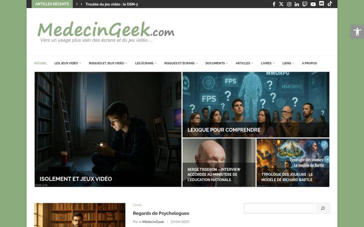 Screenshot of medecingeek.com