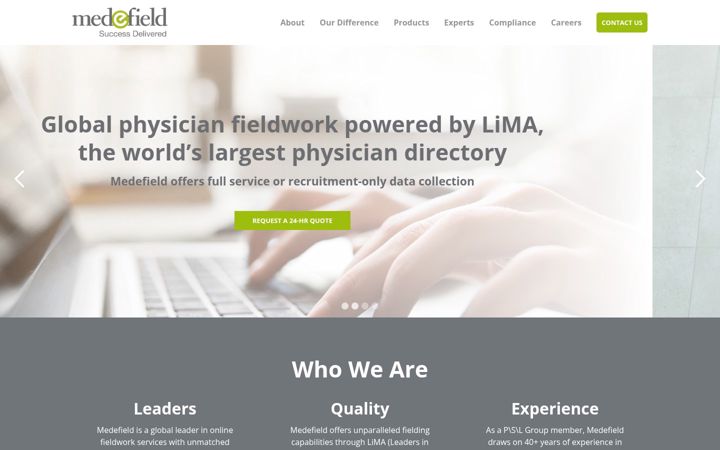 Screenshot of medefield.com