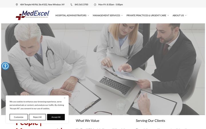 Screenshot of medexcelusa.com