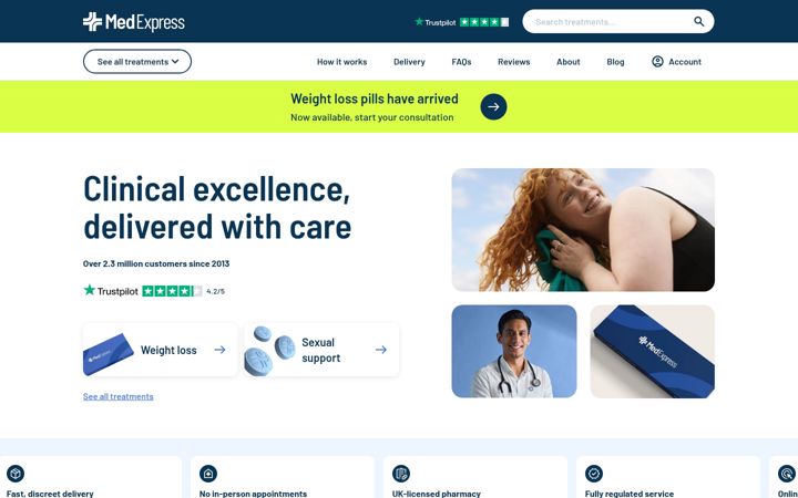 Screenshot of medexpress.co.uk