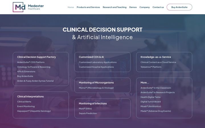 Screenshot of medexter.com