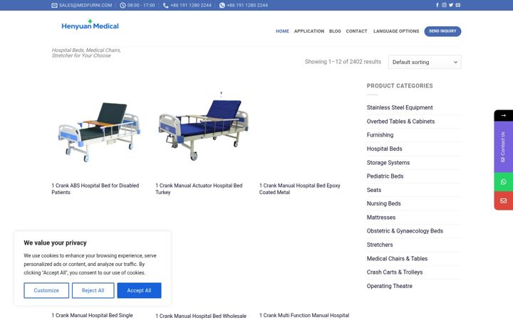 Screenshot of medfurni.com
