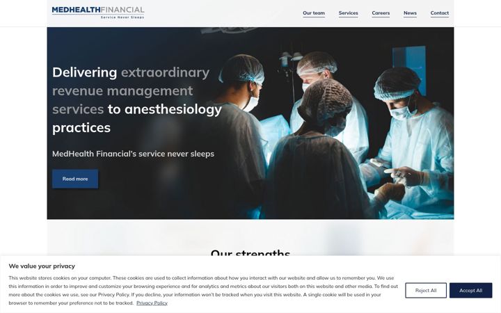 Screenshot of medhealthfinancial.com