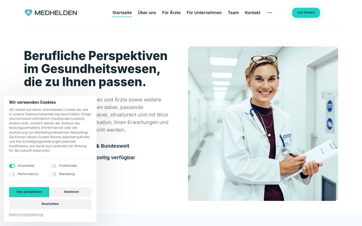 Screenshot of medhelden.com