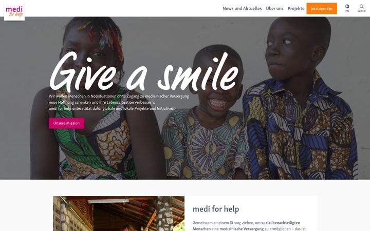 Screenshot of medi-for-help.com