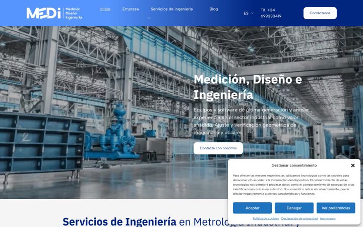 Screenshot of medi-ingenieria.com