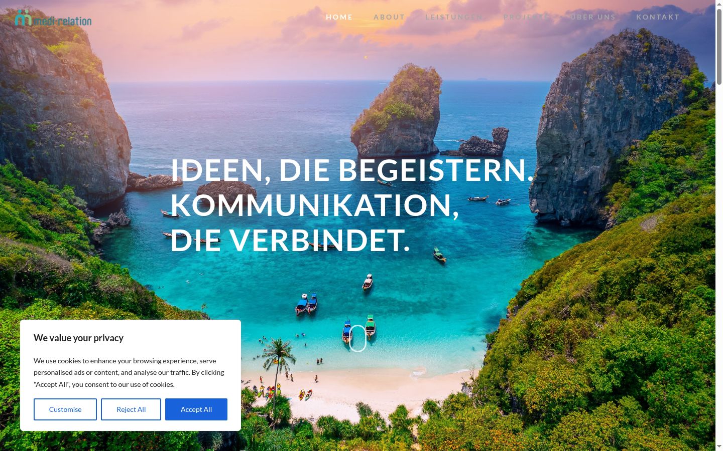 Capture d'écran de la bannière de consentement affichée avant toute interaction