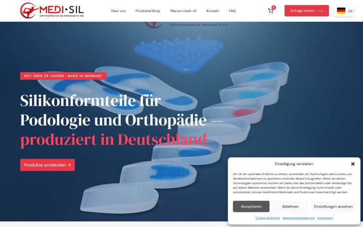 Screenshot of medi-sil.com