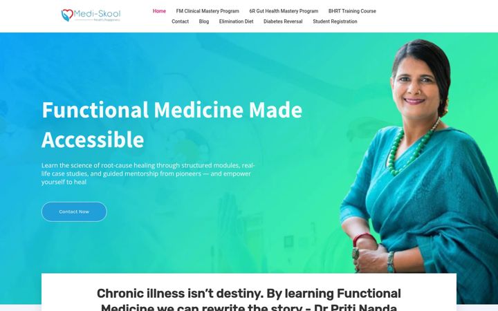 Screenshot of medi-skool.com