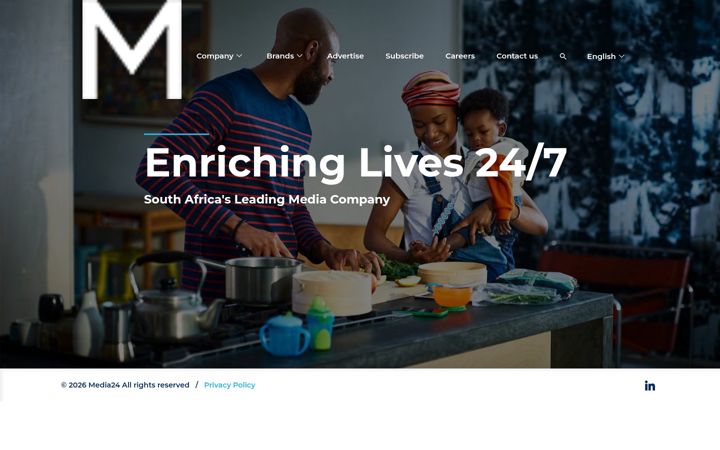 Skärmbild av media24.com