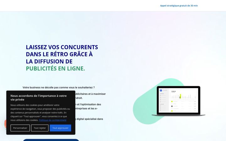 Screenshot of media360agency.com