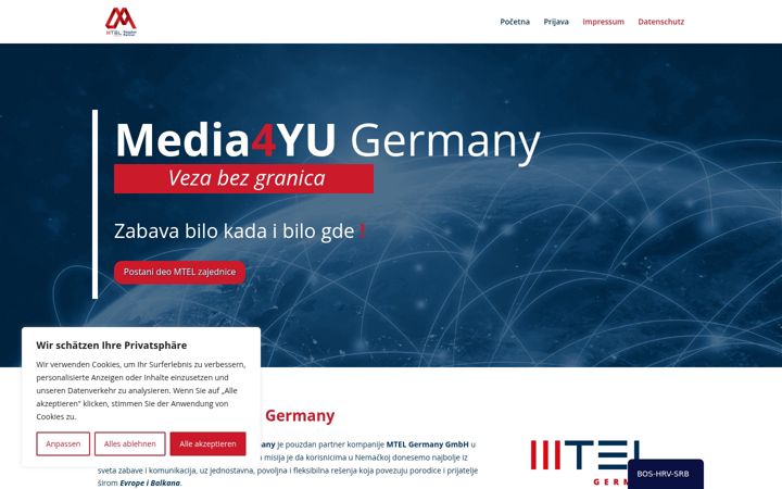 Screenshot of media4yu.com