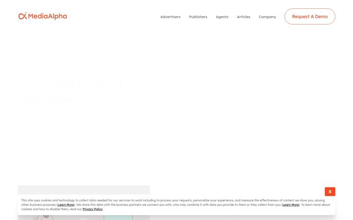 Screenshot di mediaalpha.com