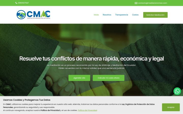 Screenshot of mediacioncmac.com