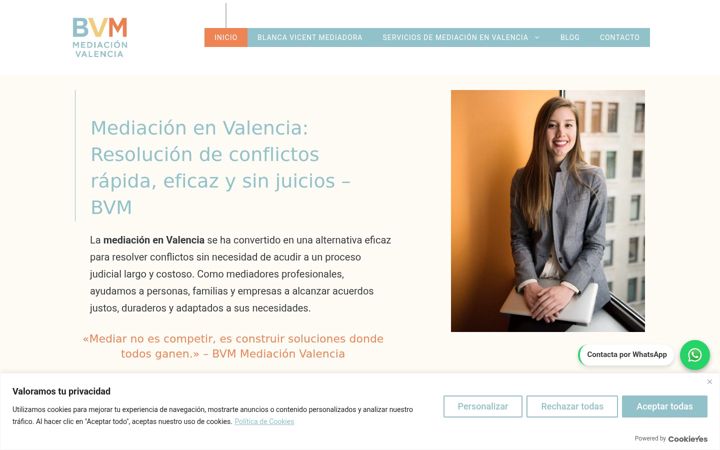 Screenshot of mediacionenvalencia.com