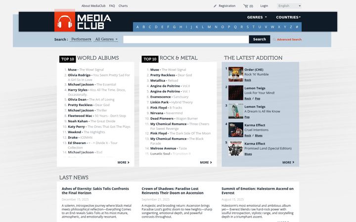 Screenshot of mediaclub.com