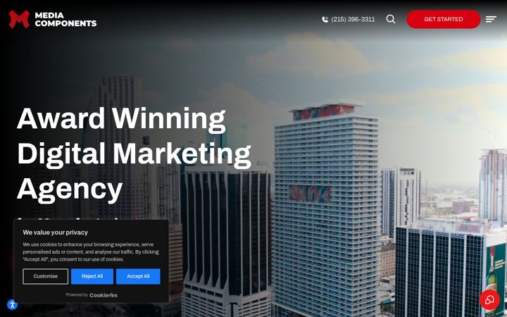 Screenshot of mediacomponents.com