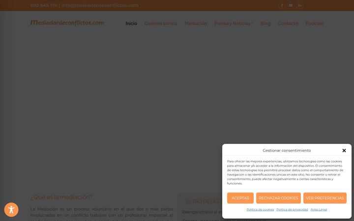 Screenshot of mediadordeconflictos.com