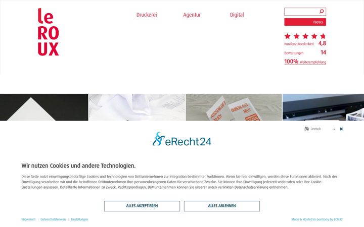 Screenshot of mediagroup-leroux.com