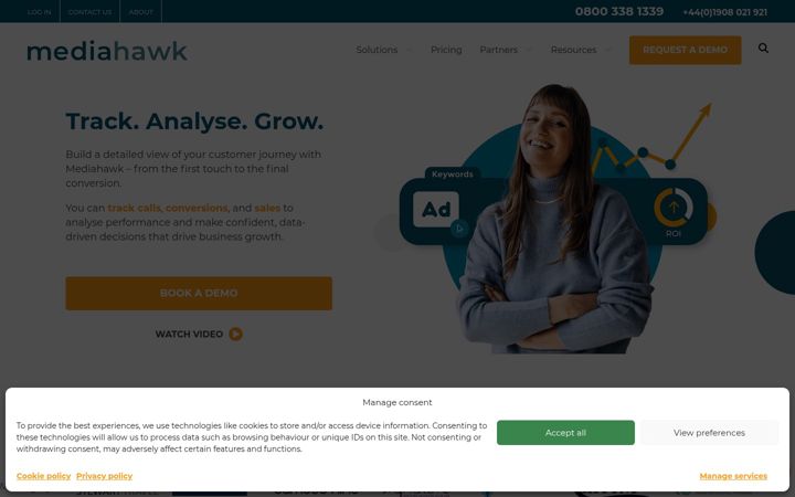 Screenshot ta' mediahawk.co.uk