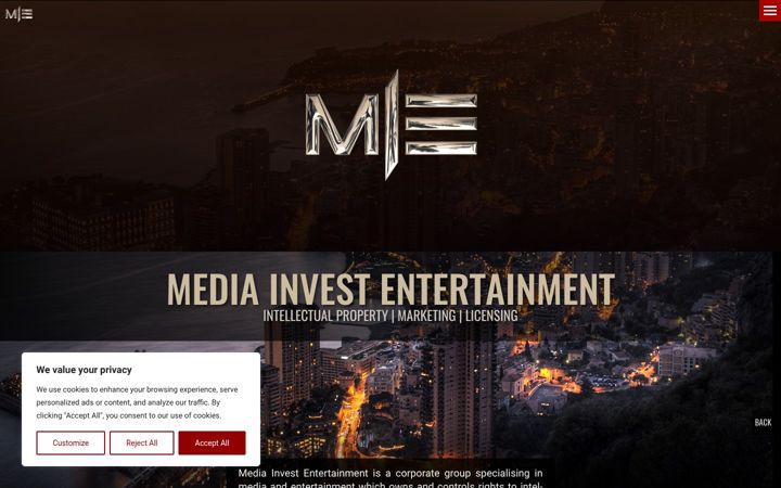 Screenshot of mediainvestent.com