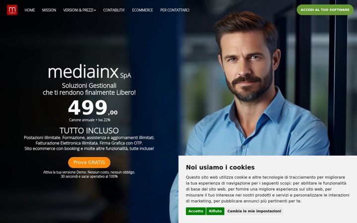 Screenshot of mediainx.com