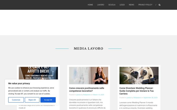 Screenshot of medialavoro.com