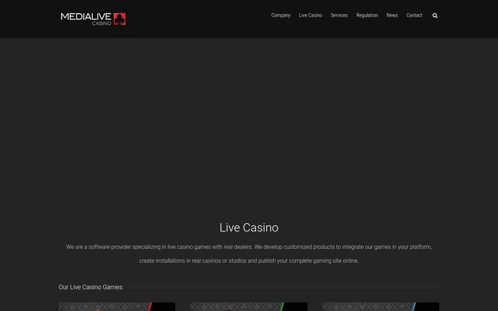 Screenshot of medialivecasino.com