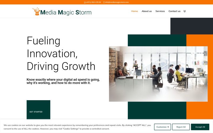 Screenshot of mediamagicstorm.com