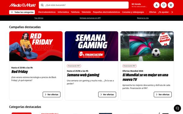 Screenshot of mediamarkt.es