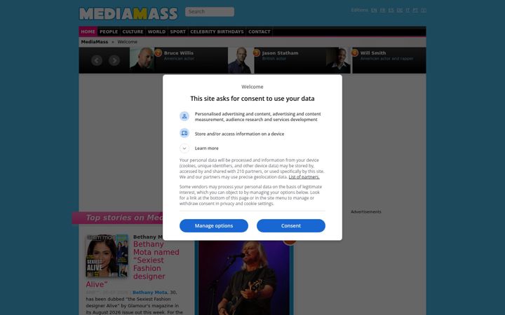 Screenshot of mediamass.net