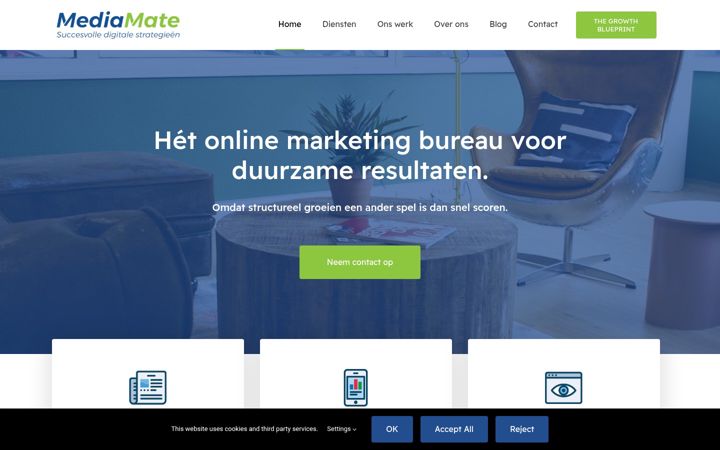 Екранна снимка на mediamate.nl