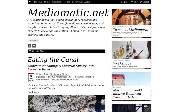 Screenshot of mediamatic.net