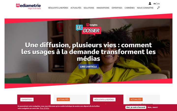 Screenshot of mediametrie.fr