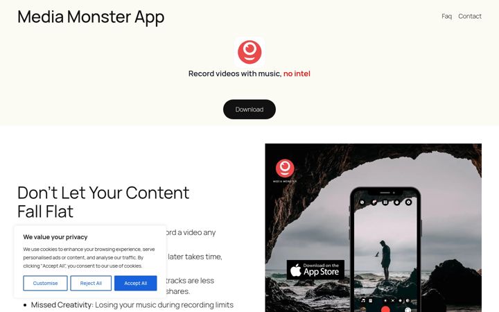 Screenshot of mediamonsterapp.com