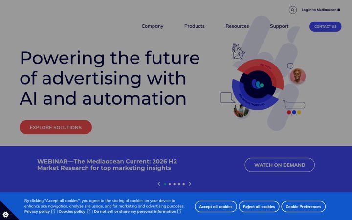 Screenshot of mediaocean.com