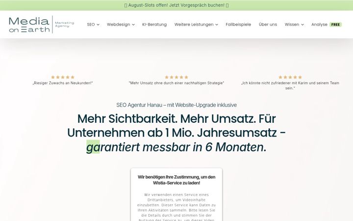 Screenshot of mediaonearth.com