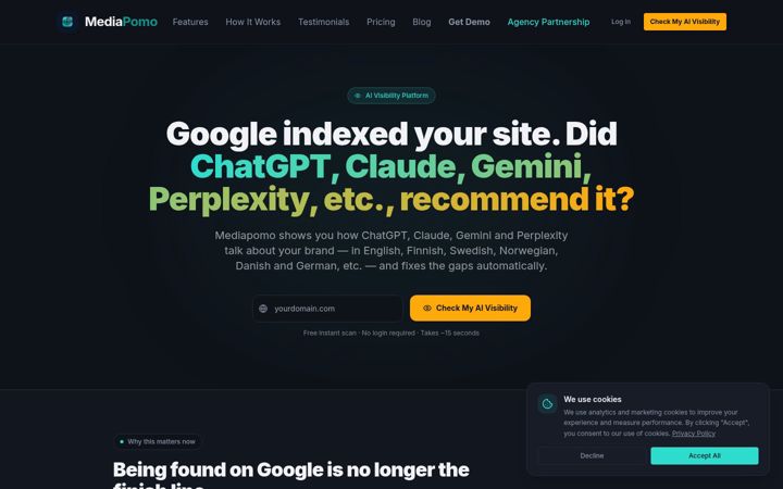 Screenshot of mediapomo.com
