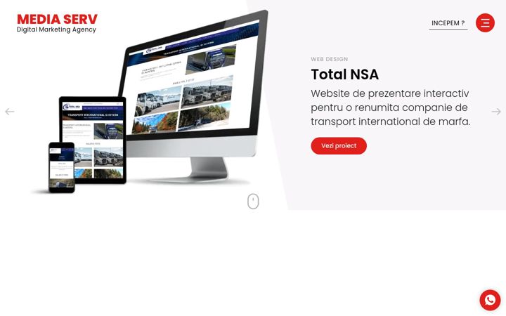 Screenshot of mediaserv.ro