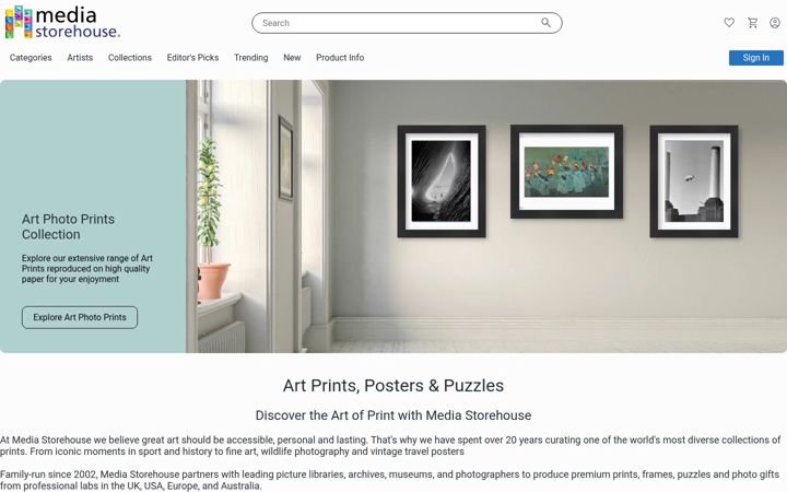 Screenshot of mediastorehouse.co.uk