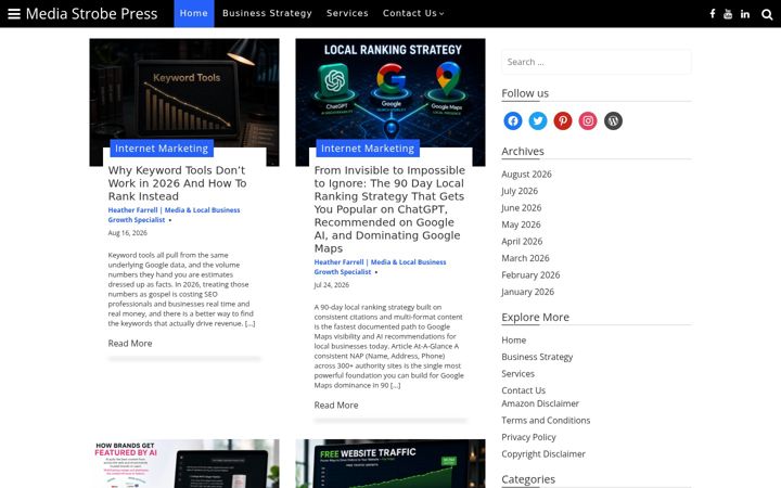 Screenshot of mediastrobepress.com