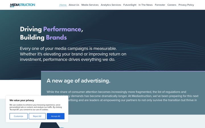 Screenshot of mediastruction.com