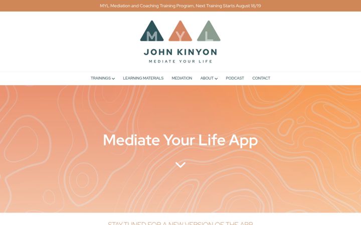 Screenshot of mediateyourlifeapp.com