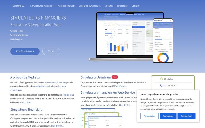 Screenshot of mediatix.com