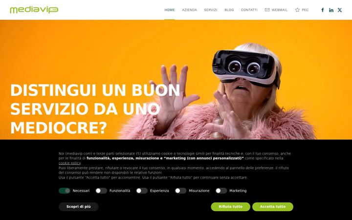 Screenshot of mediavip.com