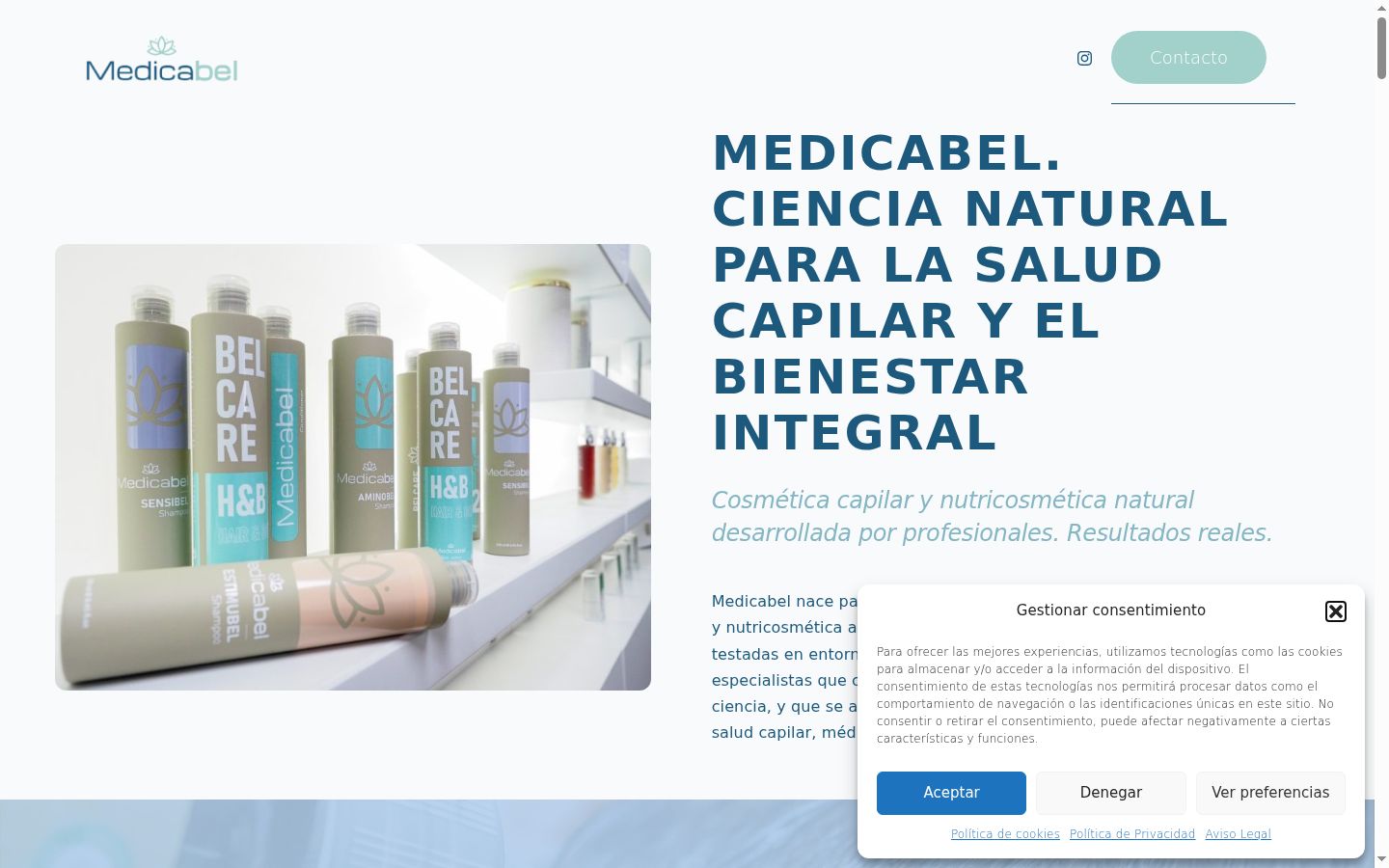 Captura de ecrã do banner de consentimento apresentado antes de qualquer interação