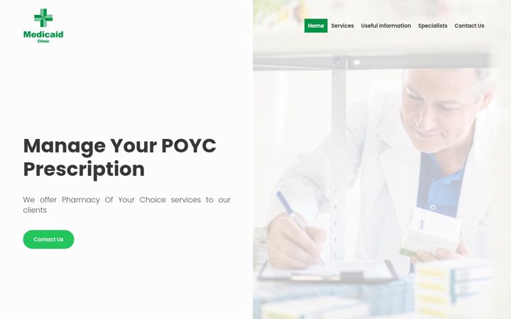 Screenshot of medicaidclinics.com