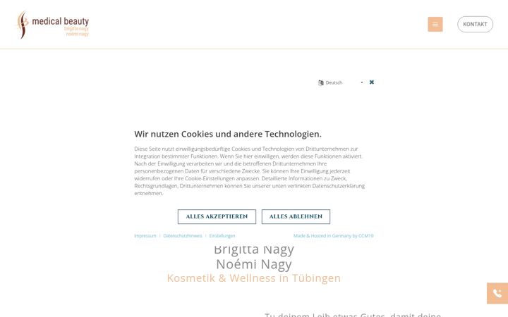 Kuvakaappaus sivustosta medical-beauty-nagy.de